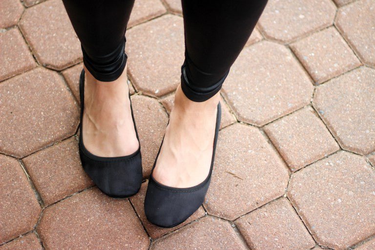 Black foldable flats